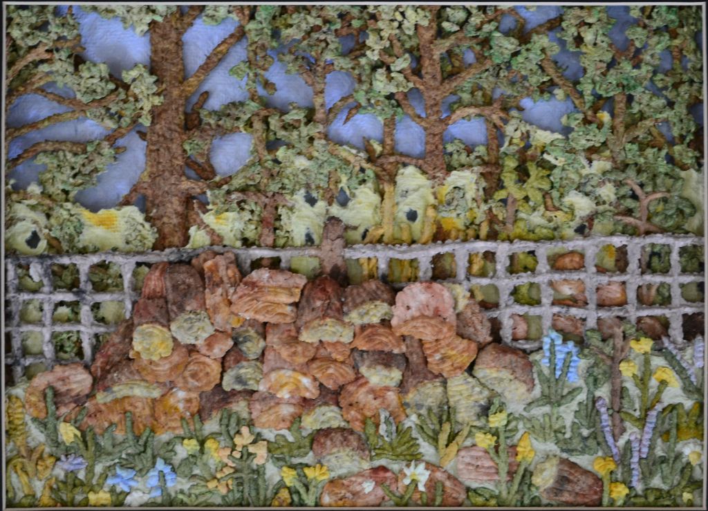 wood pile and fence
